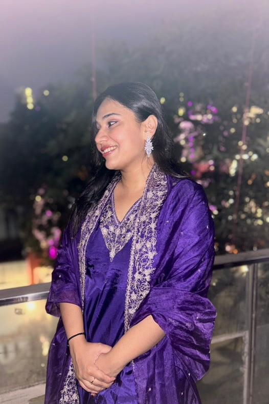 Shringar Royal Purple Handwork Suit Set