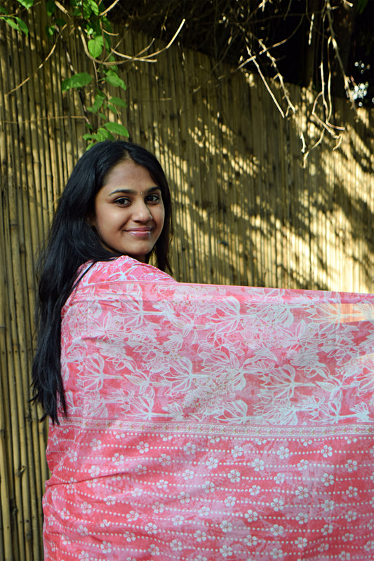 Gul Pink Block Print Suit Set