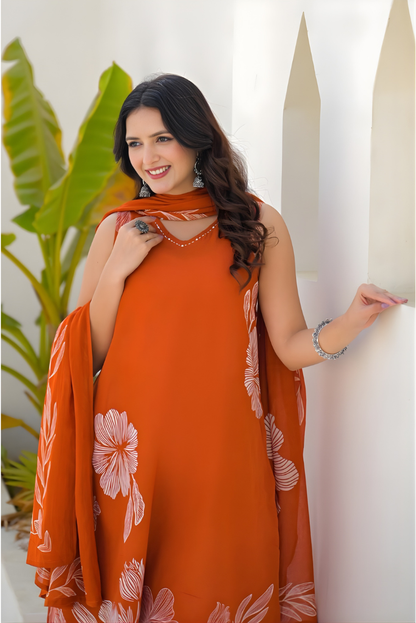 Gul Floral A-Line Suit Set