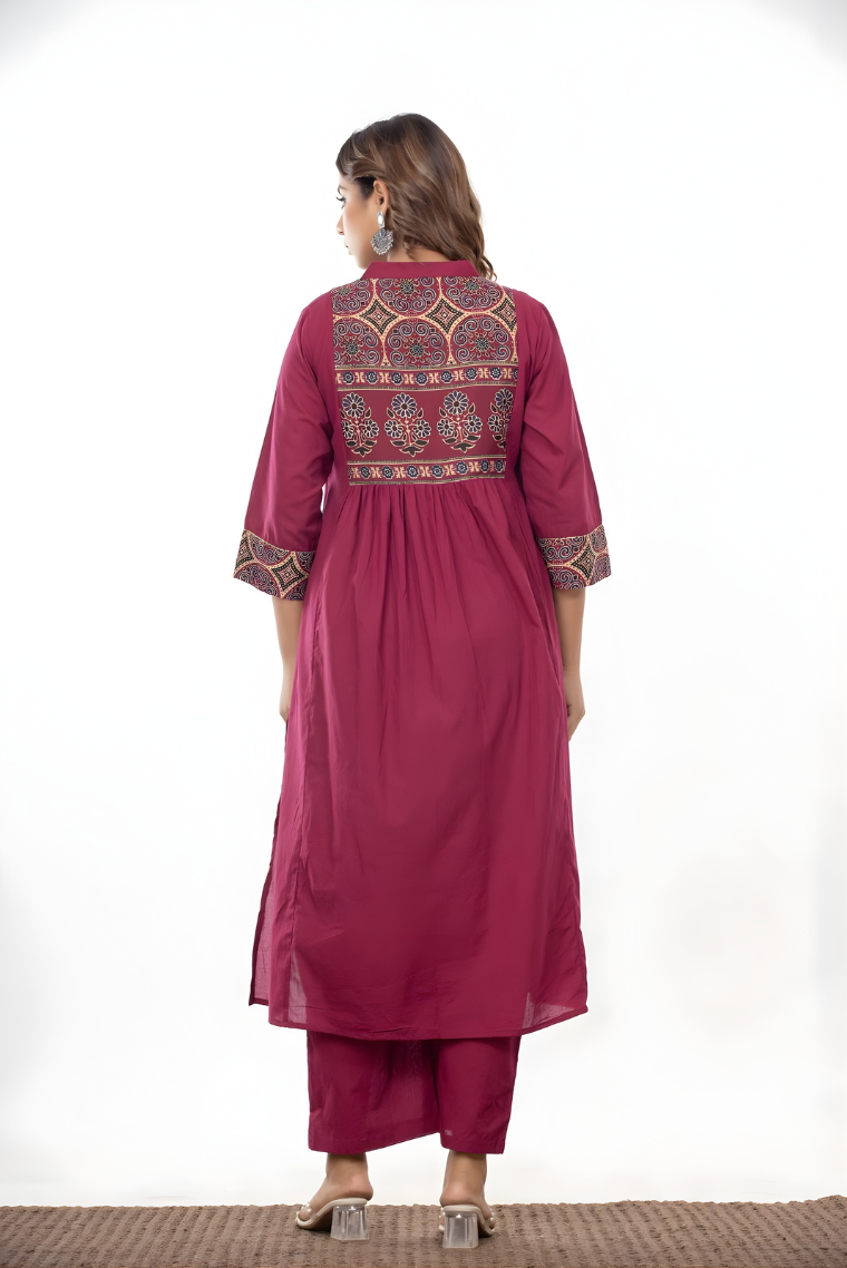 Shringar Handcrafted Yoke Suit Set