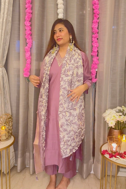 Inayat Purple Floral Suit Set