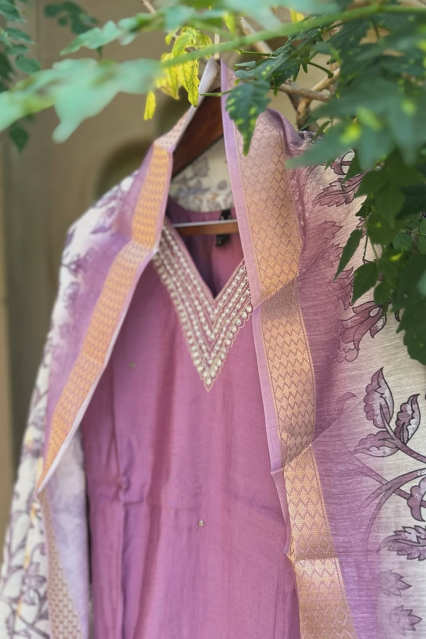 Inayat Purple Floral Suit Set