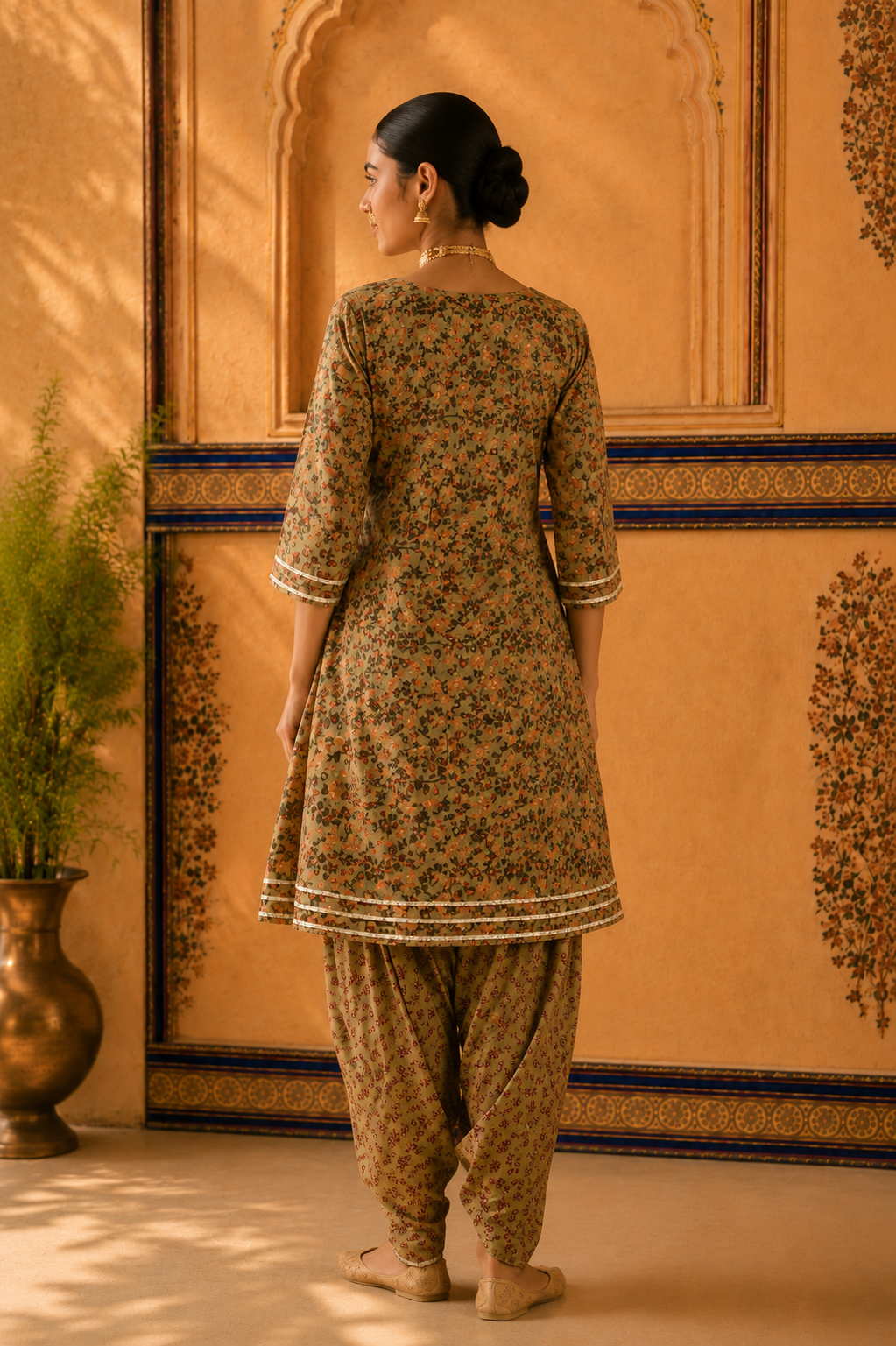 Floral Dhoti Co-ord Set